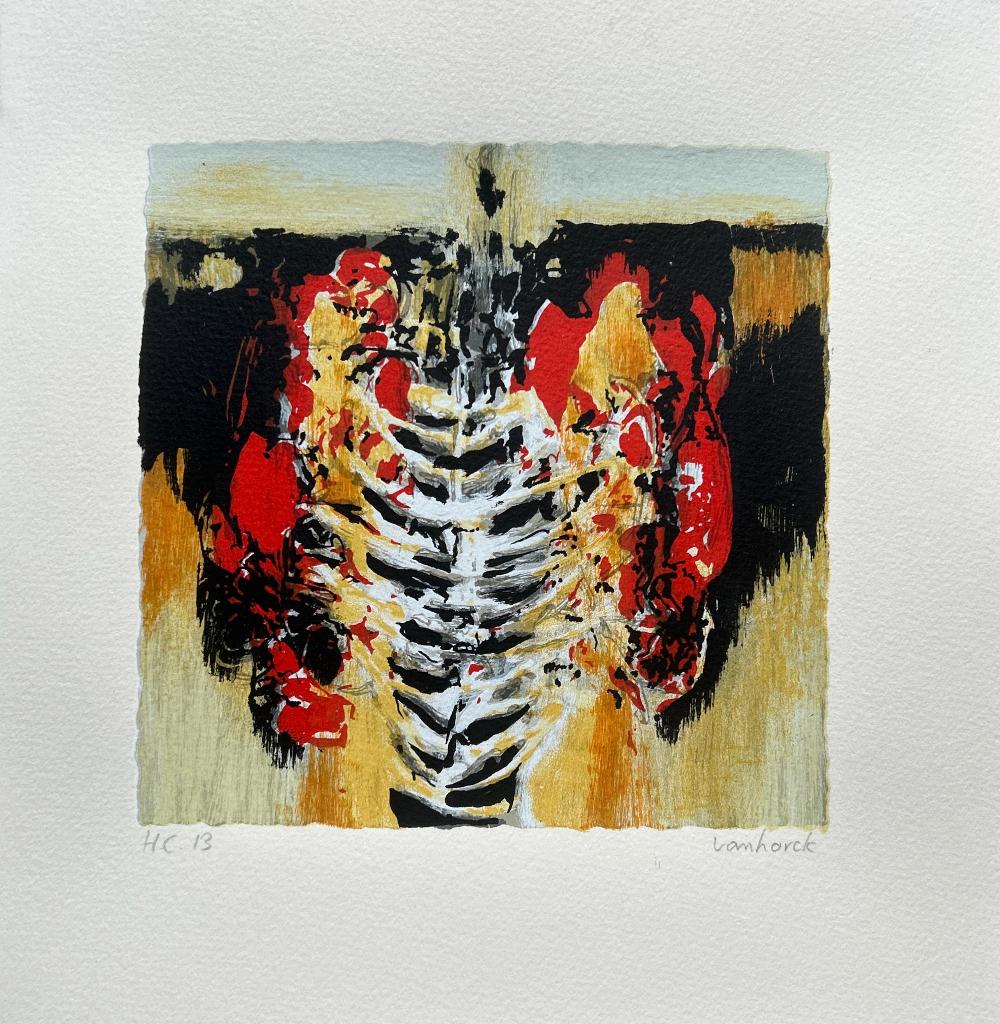 Zeefdruk Hans Vanhorck  ZOMEROPRUIMING, Antiek en Kunst, Kunst | Litho's en Zeefdrukken, Verzenden