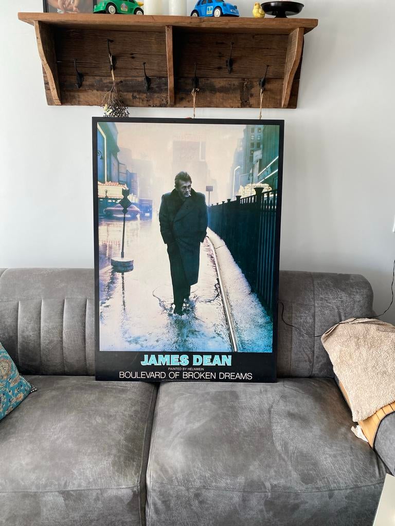 James Dean Boulevard of Broken Dreams vintage, Ophalen, Met lijst, A1 t/m A3, Film en Tv