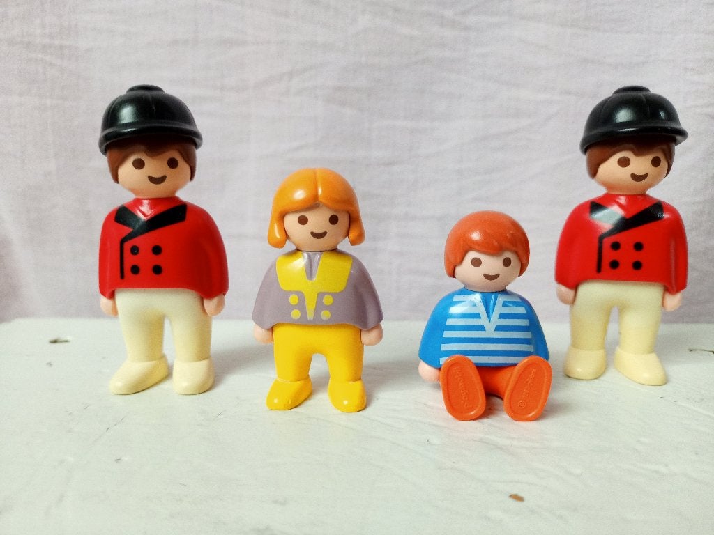 4 playmobil poppetjes uit 1990 geobra - vintage, Ophalen, Gebruikt