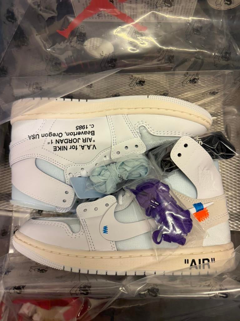 Air Jordan 1 Retro High Virgil Abloh Archive Alaska / 38.5, Ophalen of Verzenden, Nieuw, Wit