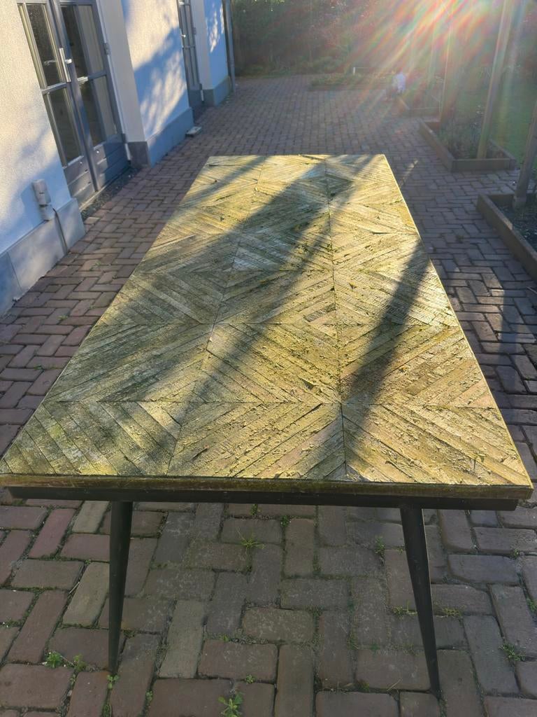 Houten tafel 220x90 cm - Gratis af te halen, Ophalen of Verzenden, Gebruikt, Rechthoekig, Hout