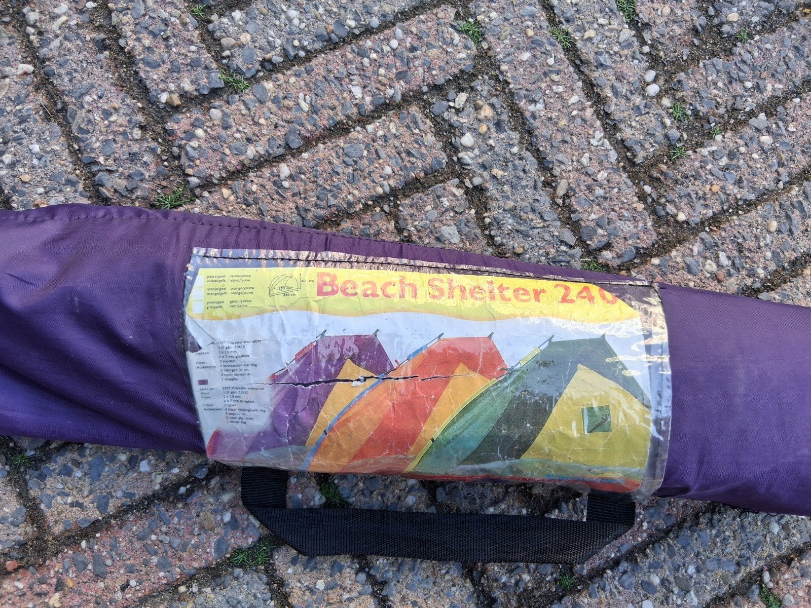 Strandtentje paars/oranje - Beach Shelter 240, Ophalen of Verzenden, Gebruikt