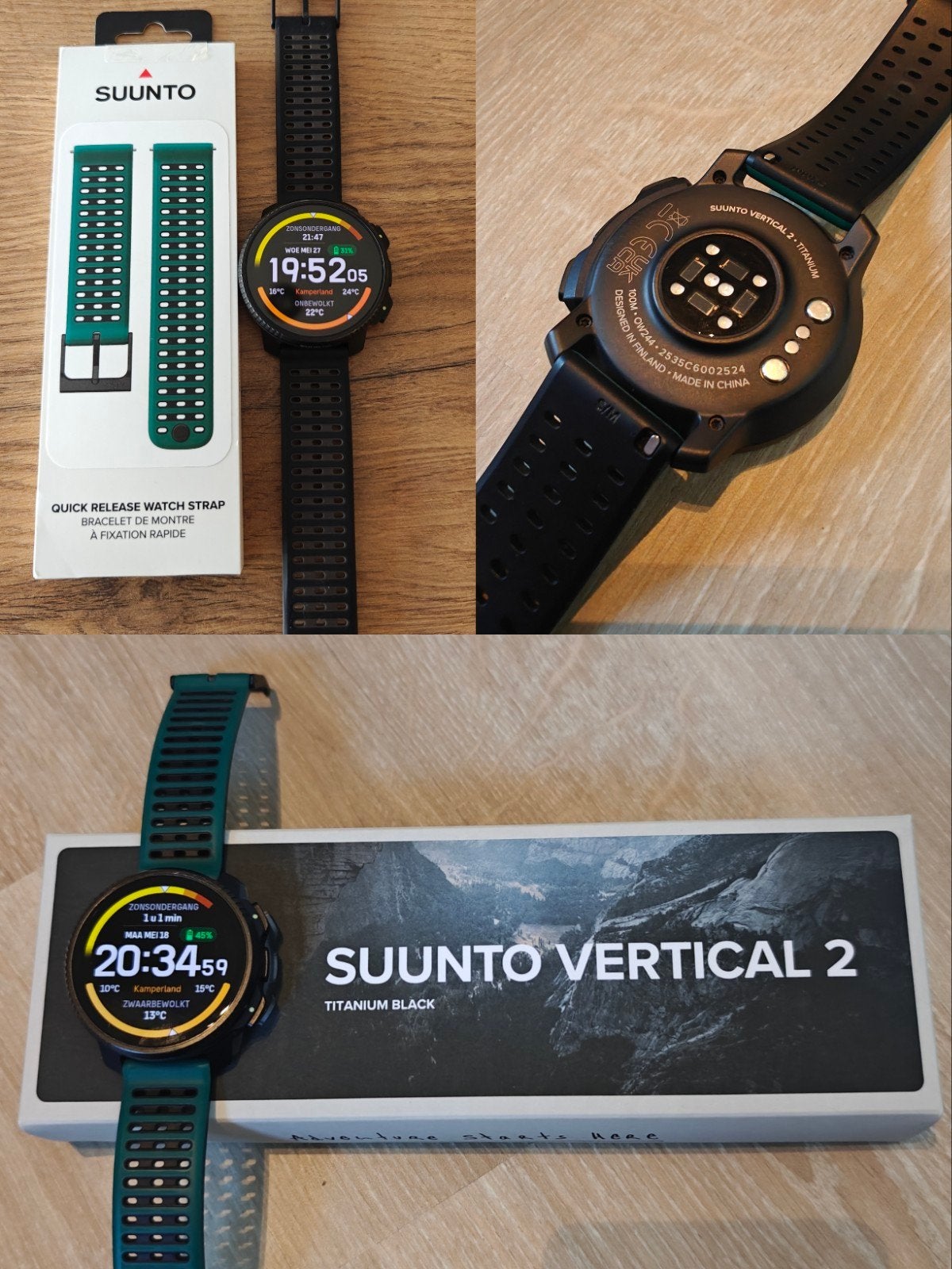 Suunto Vertical 2 Titanium Black, Sieraden, Tassen en Uiterlijk, Sporthorloges, Zwart, Ophalen of Verzenden, Zo goed als nieuw