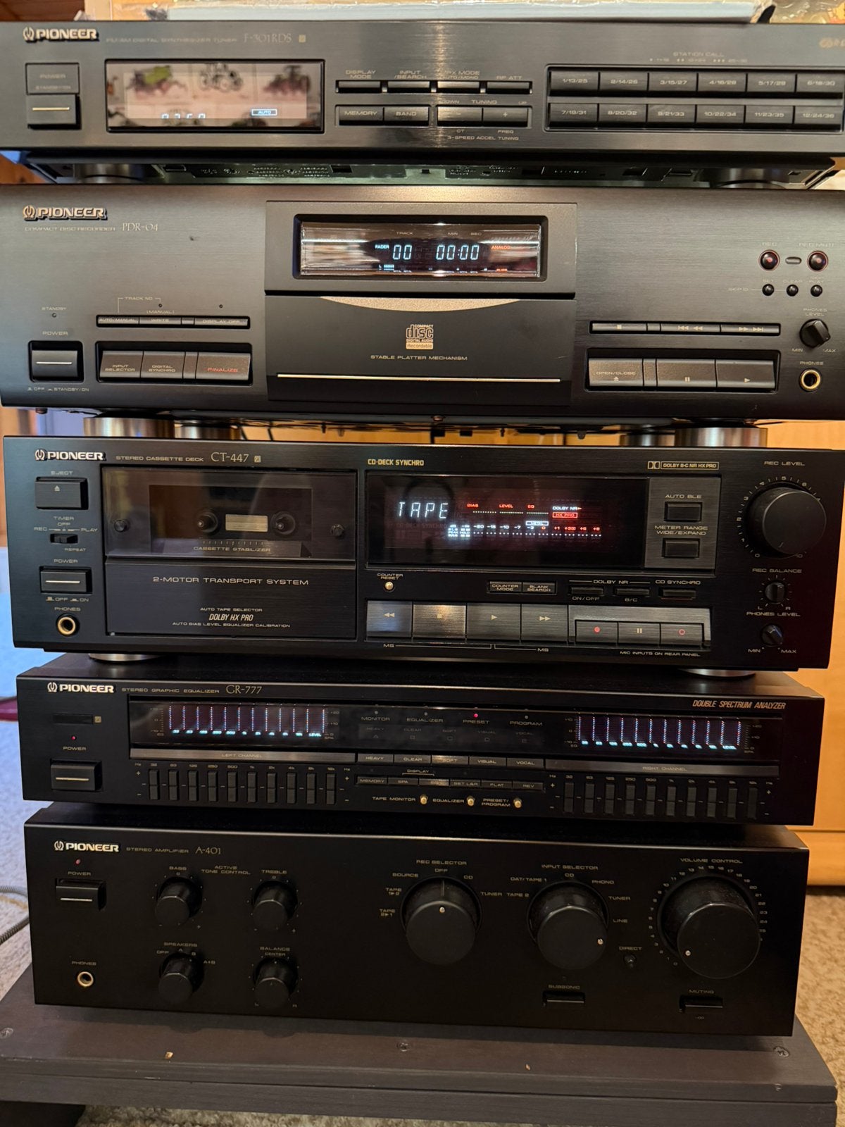Pioneer stereo set incl equalizer GR-777, Gebruikt, Losse componenten, Tuner of Radio, Ophalen