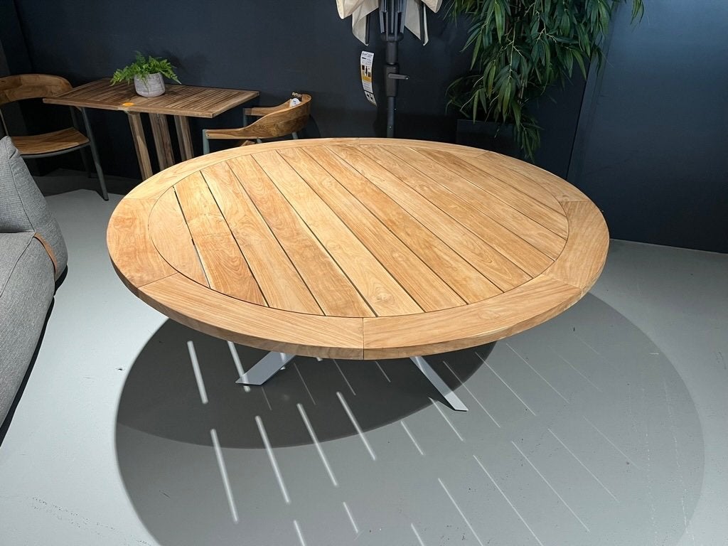 Nieuw 4 Seasons Outdoor Rond Teak hout tuin tafel 180 cm, Ophalen of Verzenden, Nieuw, Rond, Teakhout