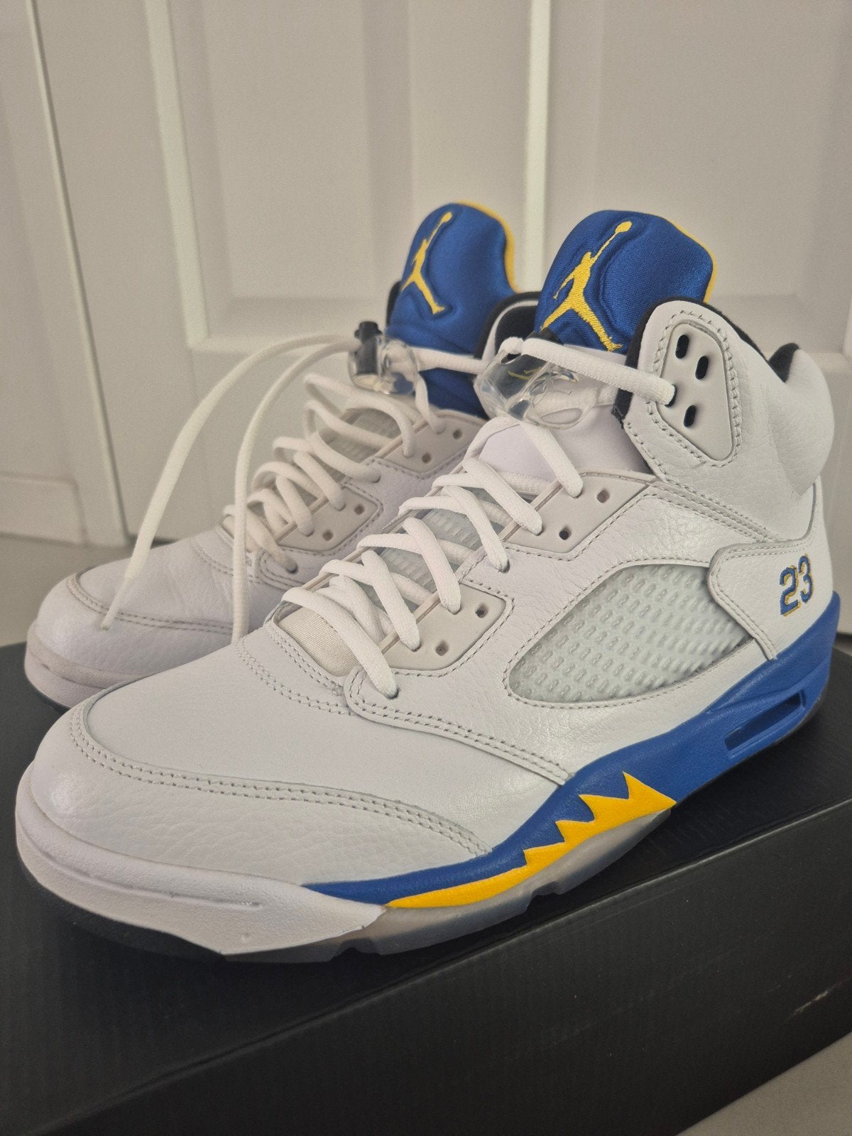 Nike Air Jordan retro 5 Laney maat 43, Kleding | Heren, Wit, Ophalen of Verzenden, Sneakers of Gympen, Gedragen