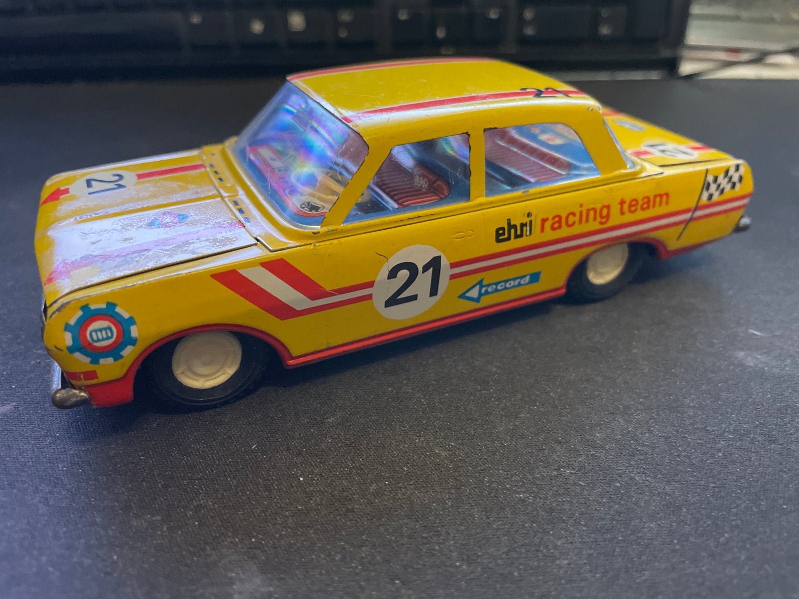 Vintage blikken speelgoedauto - Ehri Racing Team, Ophalen of Verzenden, Gebruikt