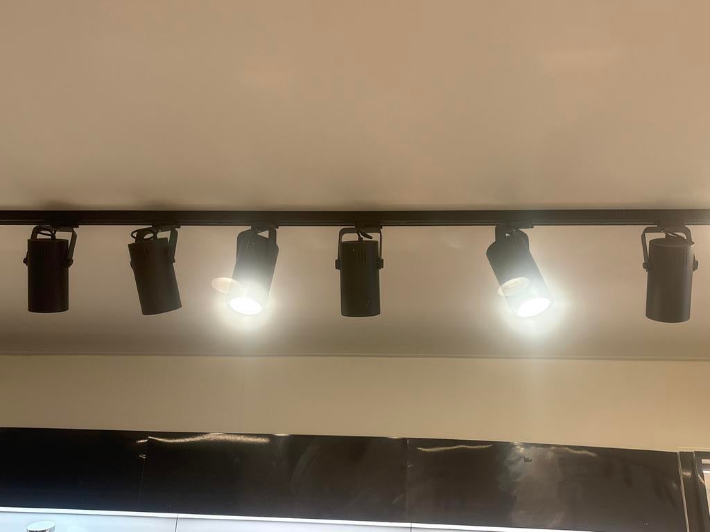 50x LED Railspot Tango 3000lm, 40 Zwart - 3-Fasen Rails, Huis en Inrichting, Lampen | Spots, Ophalen, Metaal of Aluminium, Zo goed als nieuw