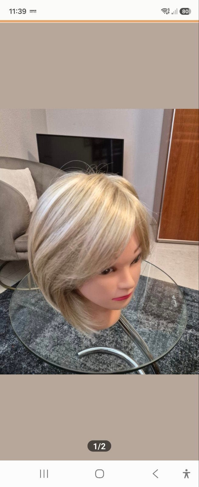 Synthetisch professioneel haarwerk van Noriko model Jolie, Verzenden, Zo goed als nieuw, Pruik of Haarverlenging