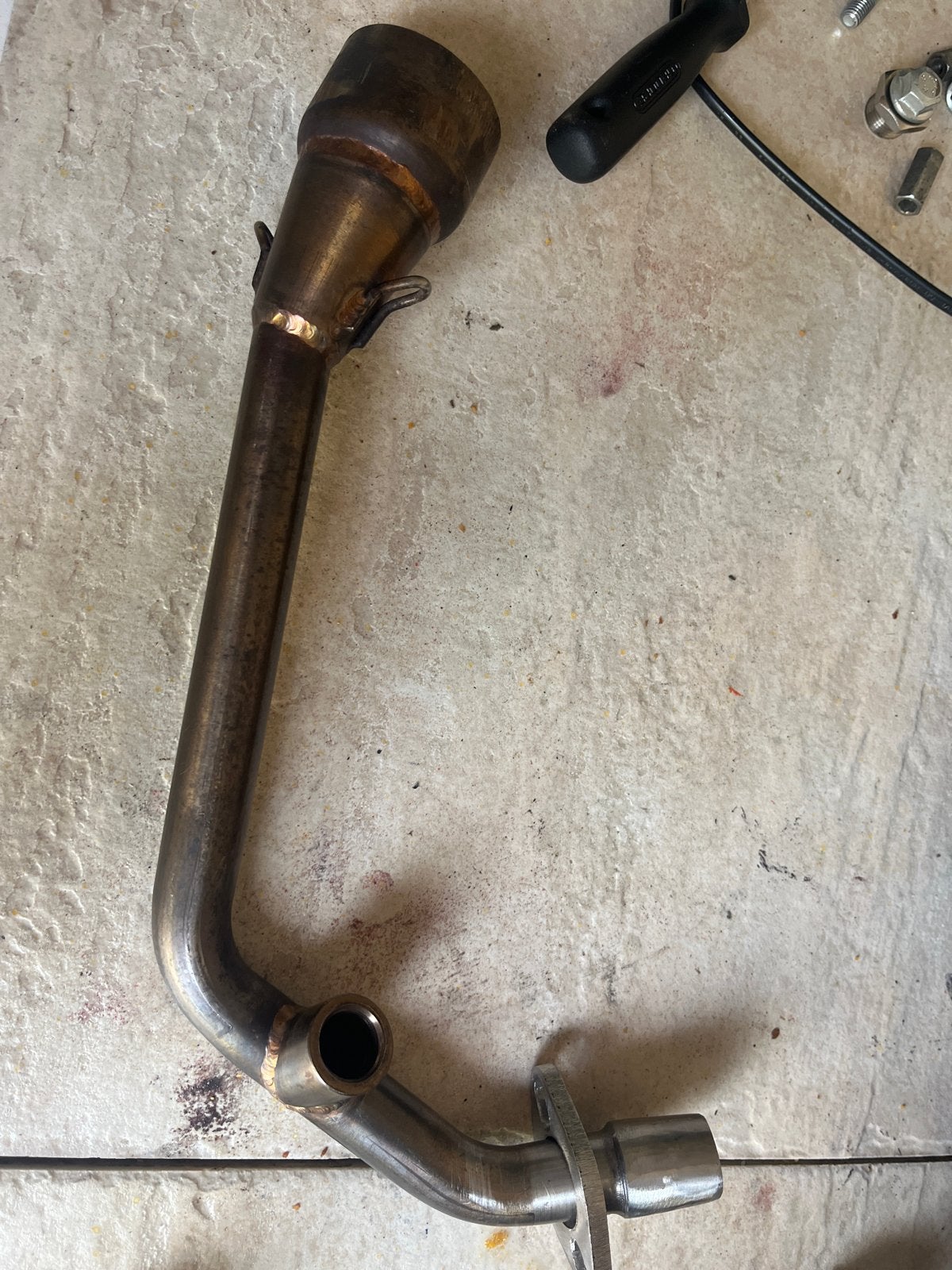 Akrapovic Voorbocht Vespa Sprint, Fietsen en Brommers, Ophalen of Verzenden, Gebruikt, Uitlaat, Vespa