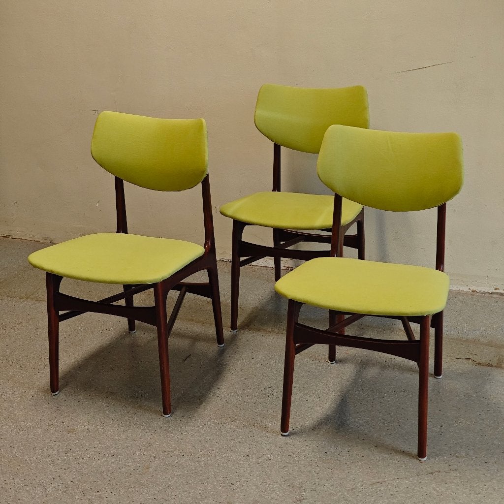 Vintage Louis van Teeffelen Wébé eetkamer stoelen, Huis en Inrichting, Stoelen, Ophalen, Gebruikt, Webe, Stof