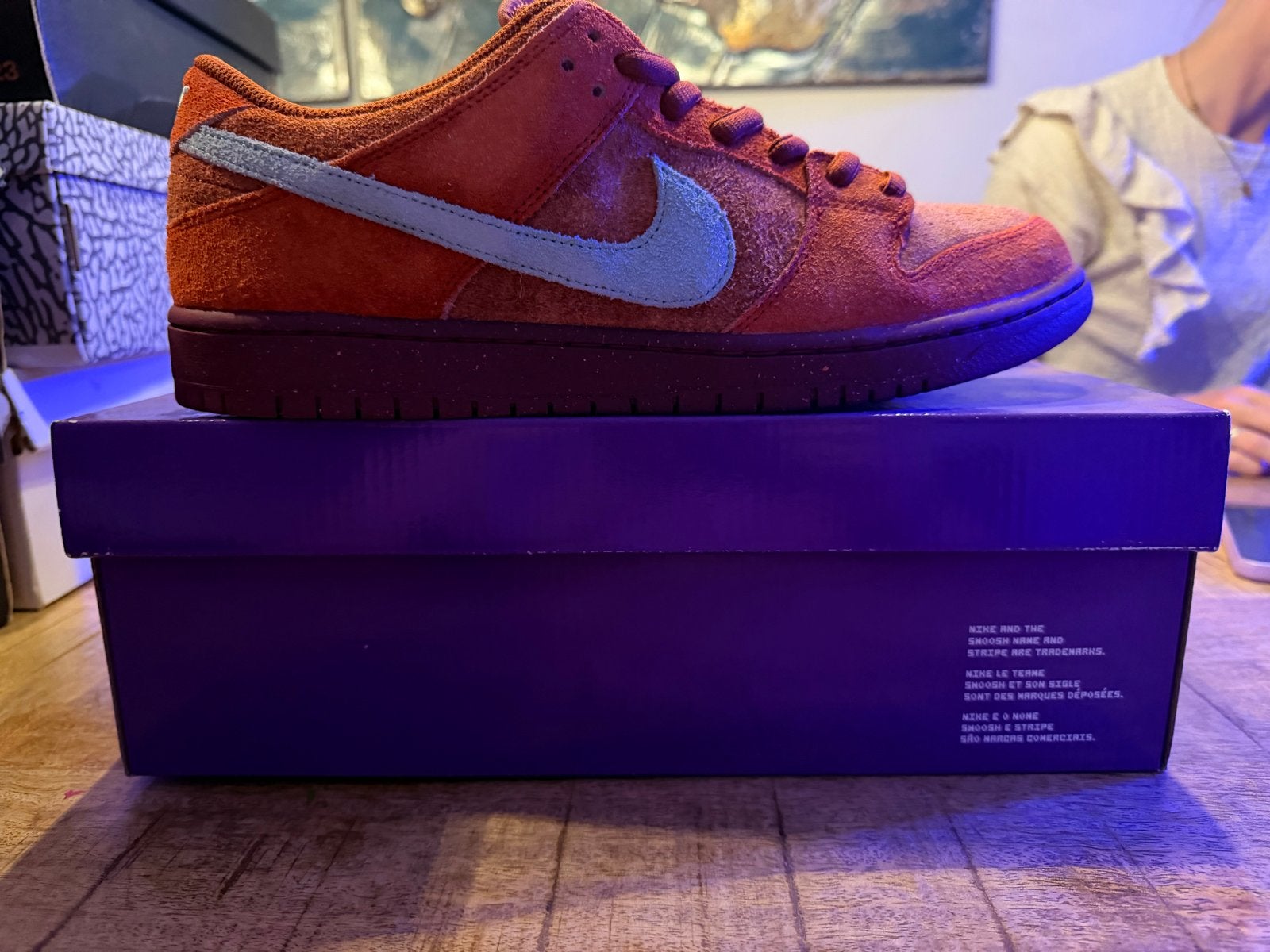 Nike SB Dunk Low Pro PRM 'mystic red' - Maat 47.5, Overige kleuren, Ophalen of Verzenden, Sneakers of Gympen, Zo goed als nieuw