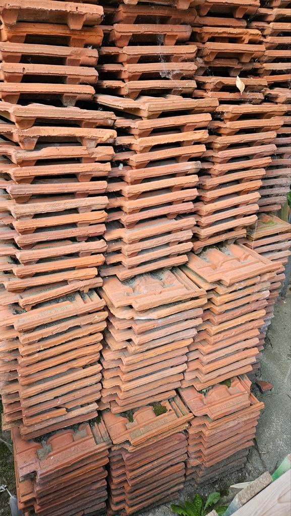 Oud Hollandse dakpannen van boerderij, Doe-het-zelf en Verbouw, Dakpannen en Dakbedekking, Ophalen, Gebruikt, Steen of Klei, 15 m² of meer