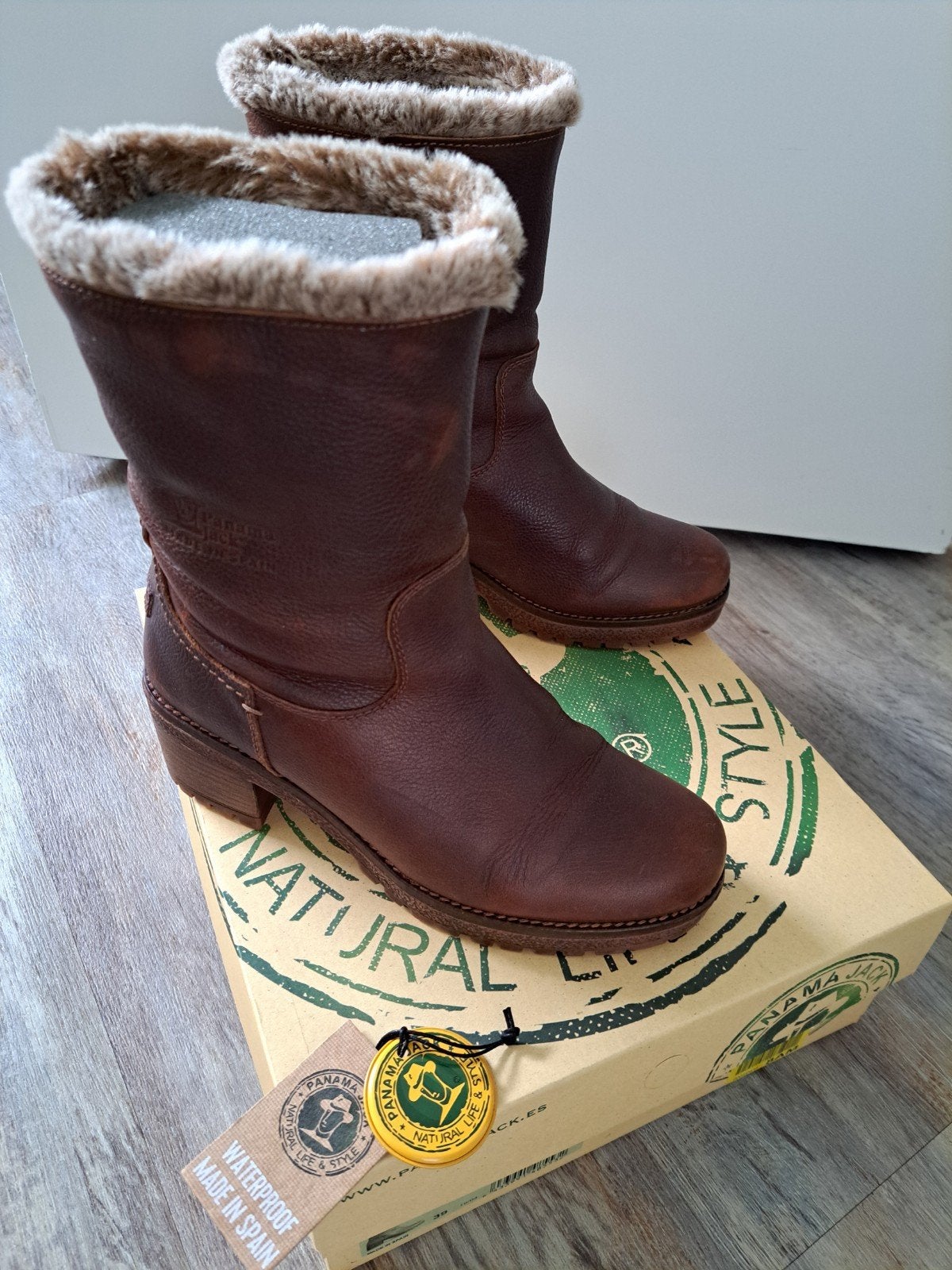 Panama Jack Piola laarzen in maat 39, nu € 80, Kleding | Dames, Ophalen of Verzenden, Zo goed als nieuw, Bruin