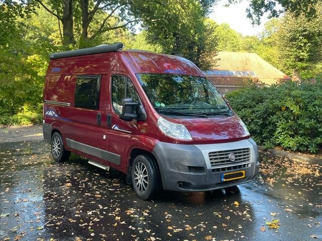 Pössl Fiat Ducato Detleffs, 5.40. Donkerrood, Particulier, Buscamper of Camperbus