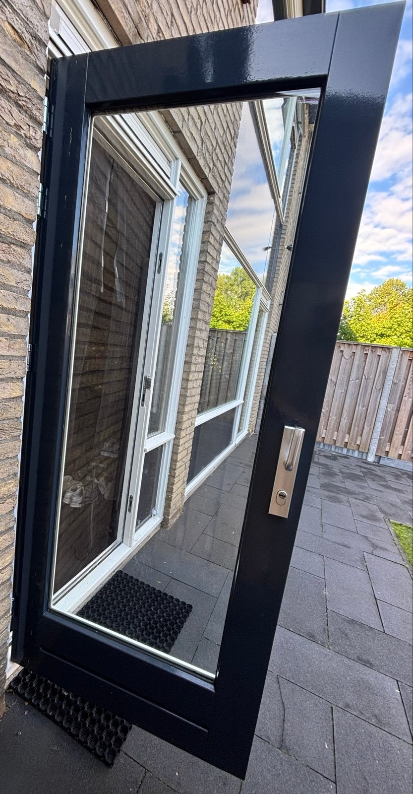 Glazen Buitendeur - Zo goed als nieuw, Ophalen, 80 tot 100 cm, 200 tot 215 cm, Glas