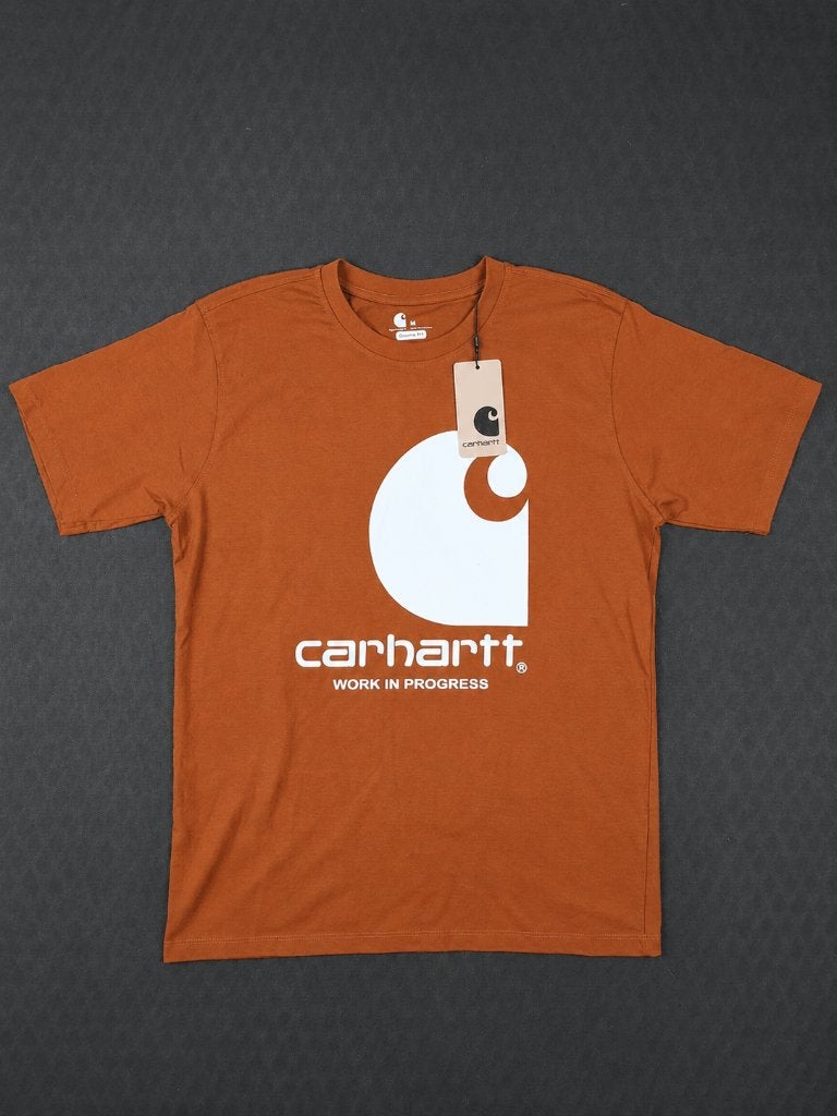 Carhartt WIP T-shirt Heren | Maat M | Roest Bruin, Kleding | Heren, T-shirts, Bruin, Maat 48/50 (M), Carhartt, Nieuw
