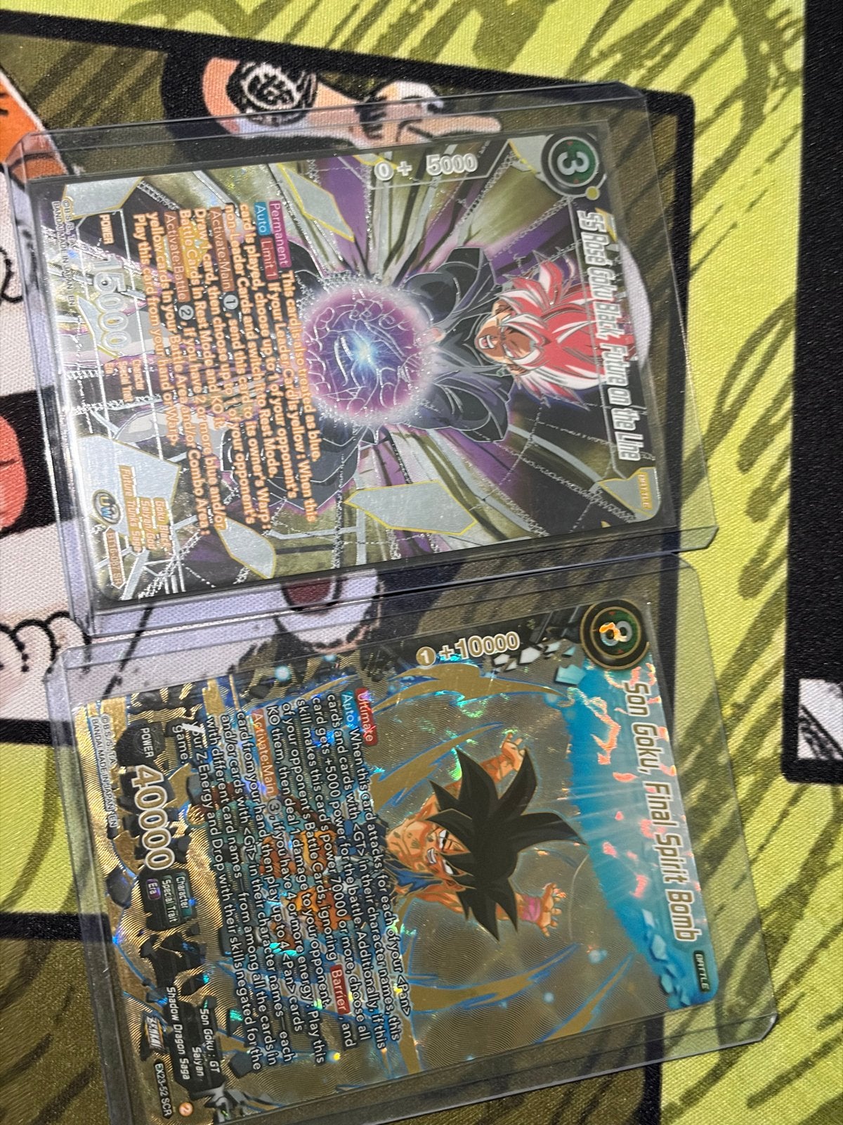 Dragon Ball Super TCG Kaarten: Son Goku & SS Rose Goku Black, Ophalen, Zo goed als nieuw, Meerdere kaarten, Foil