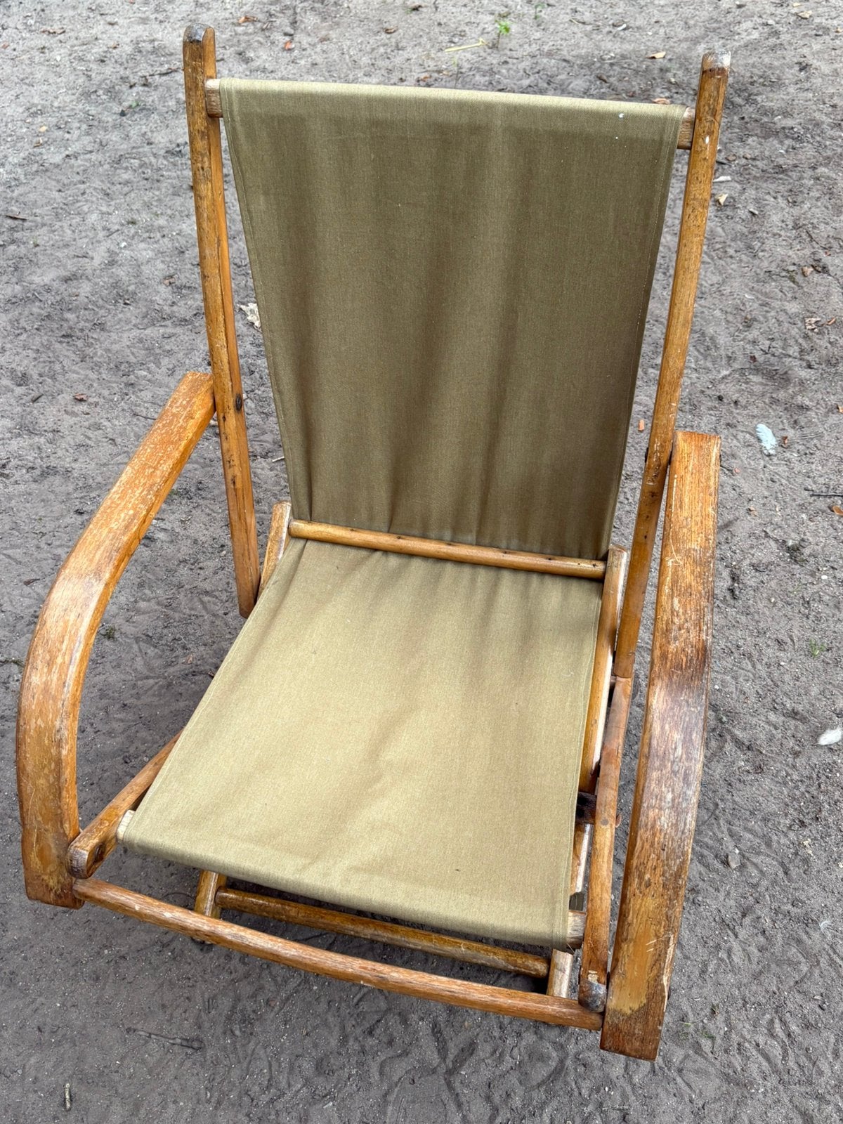 Reyne vintage strand klapstoeltje, Ophalen