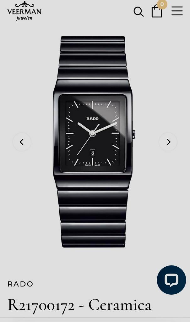 Rado ceramica R21700172, Ophalen of Verzenden, Zo goed als nieuw, Staal, Overige merken