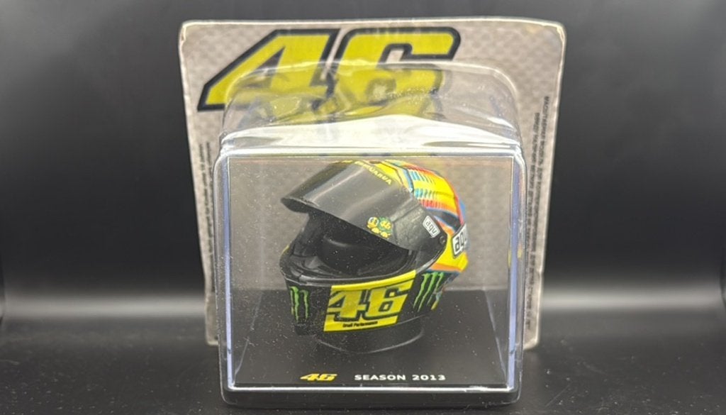 AGV Valentino Rossi #46 helm 2013 schaal 1:5, Ophalen of Verzenden, Zo goed als nieuw, 1:5 t/m 1:8, Motor