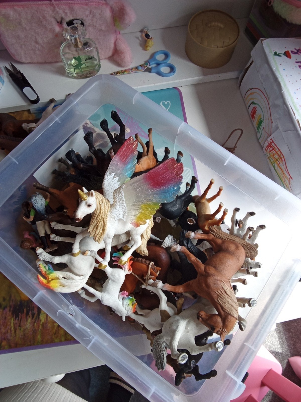 50 Schleich paardjes, Verzamelen, Dierenverzamelingen, Ophalen of Verzenden, Zo goed als nieuw, Paard, Beeldje of Figuurtje
