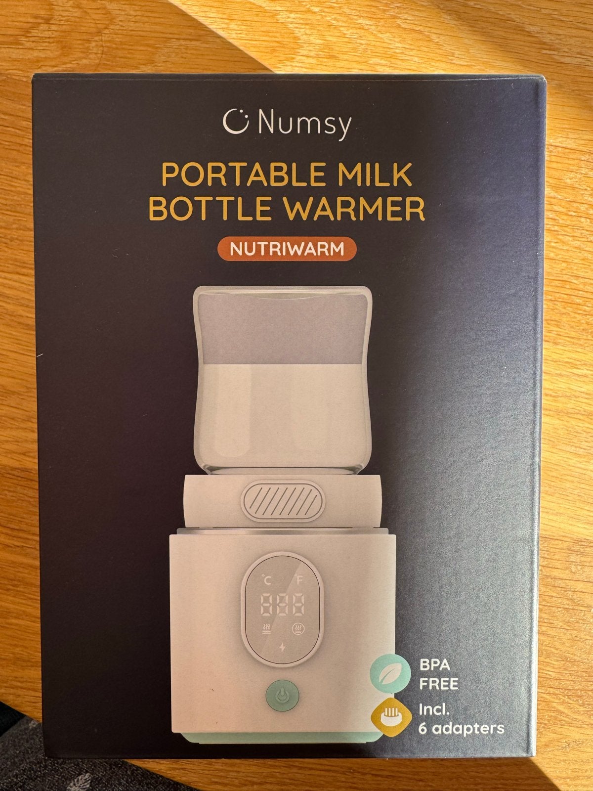Numsy flessenwarmer met 6 adapters - 1 jaar oud, Ophalen of Verzenden, Zo goed als nieuw, Flessen- of potjesverwarmer, Overige merken