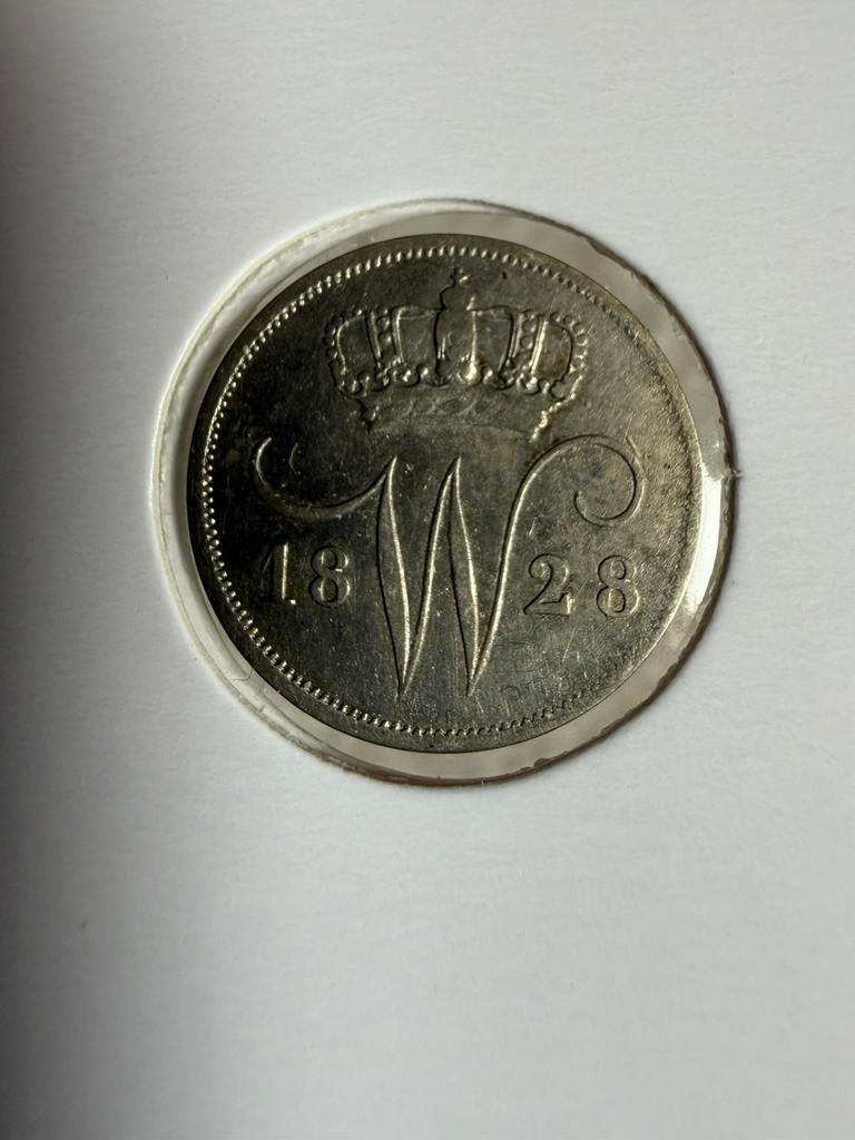 10 cent 1828 Willem I, Zilver, Ophalen of Verzenden, 10 cent, Koning Willem I