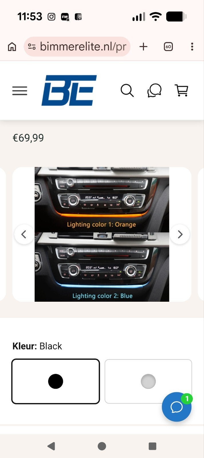 BMW F30 F31 F32 F33 F36 Interieur Sfeerverlichting, Auto-onderdelen, Ophalen of Verzenden, Nieuw, BMW