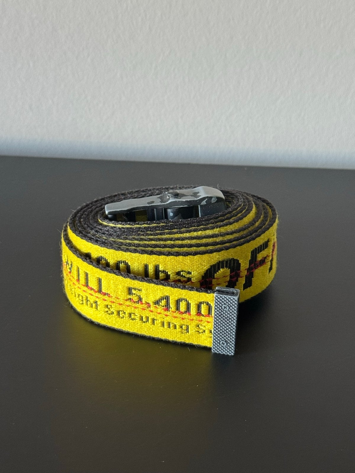 Off-White Industrial Belt Yellow Black, Kleding | Heren, Riemen en Ceinturen, Overige kleuren, Ophalen of Verzenden, 115 cm of meer
