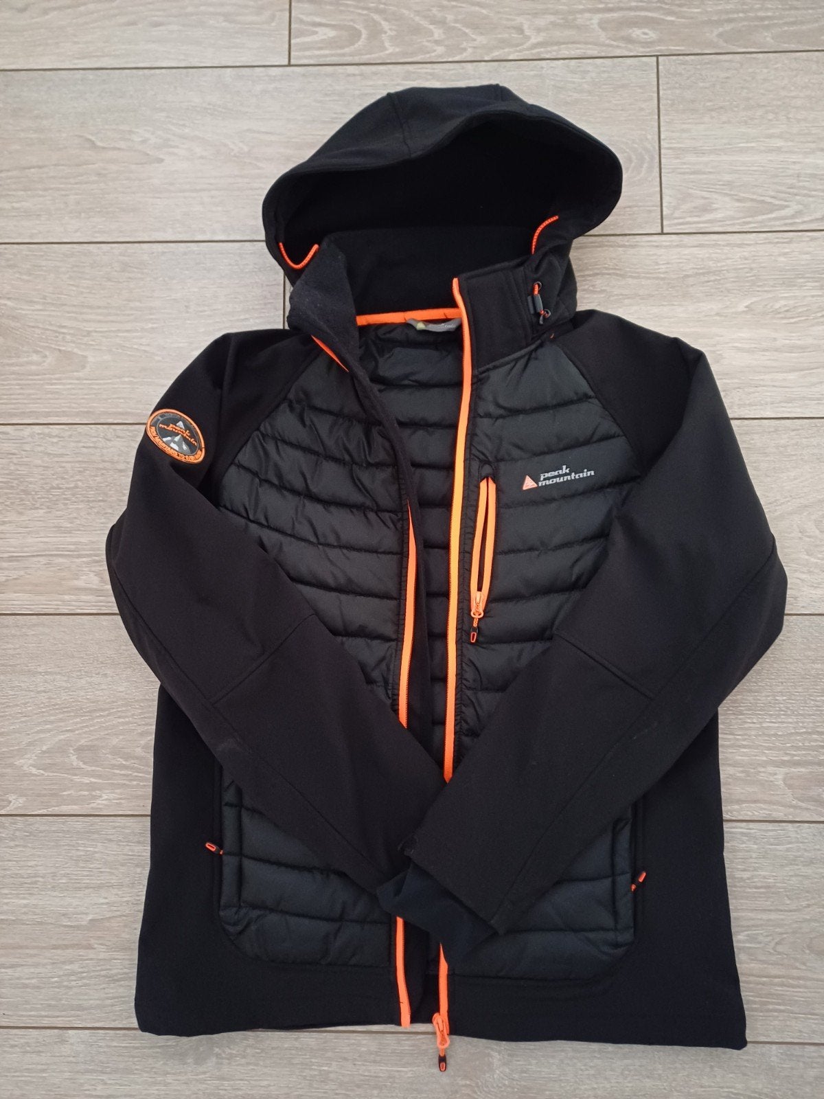 Peak Mountain Softshell Jas Zwart - Maat M, Ophalen, Peak Mountain, Maat 48/50 (M), Zwart
