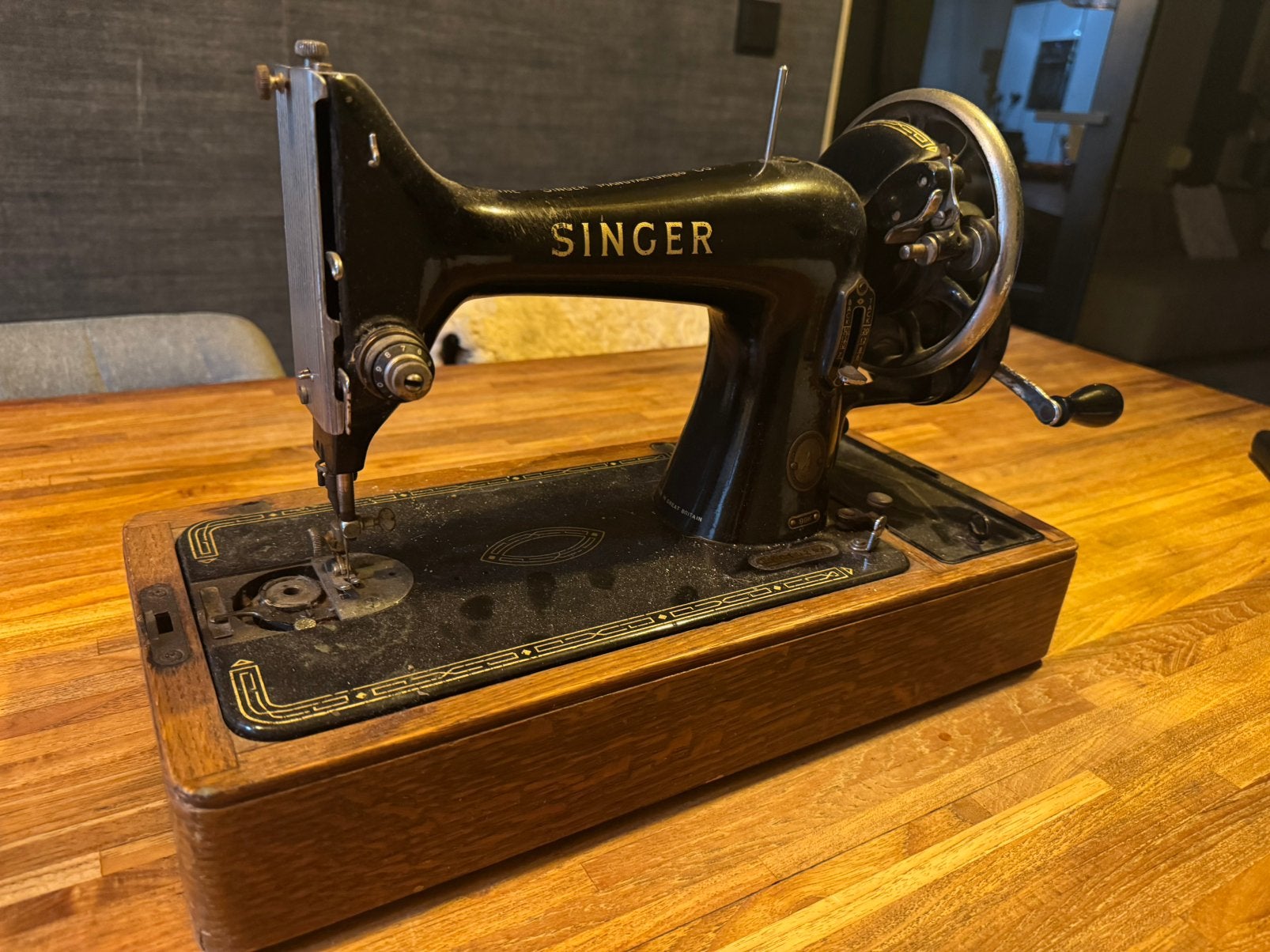 Singer 99K eind 1954, Ophalen
