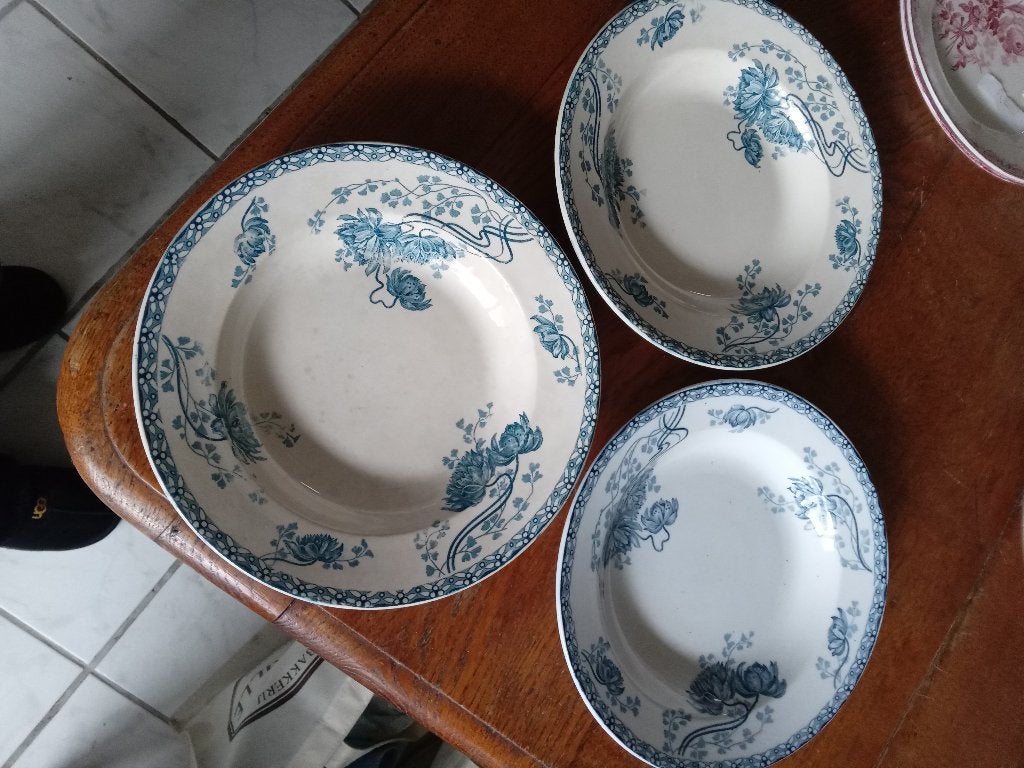 1 gaaf diep bord SARREGUEMINES serie ROYAT, Antiek en Kunst, Antiek | Servies los, Ophalen of Verzenden