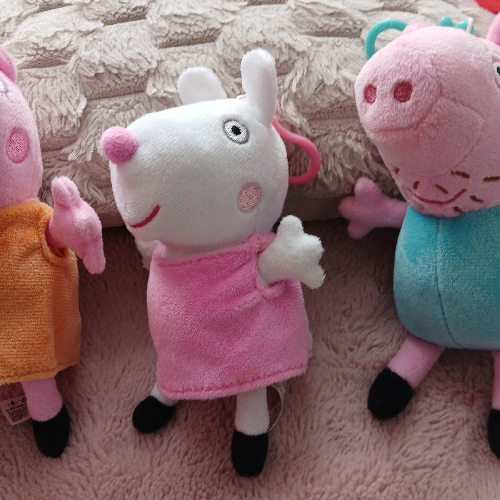 Peppa Pig en vrienden knuffel sleutelhangers, Gebruikt, Overige merken, Overige typen, Ophalen of Verzenden