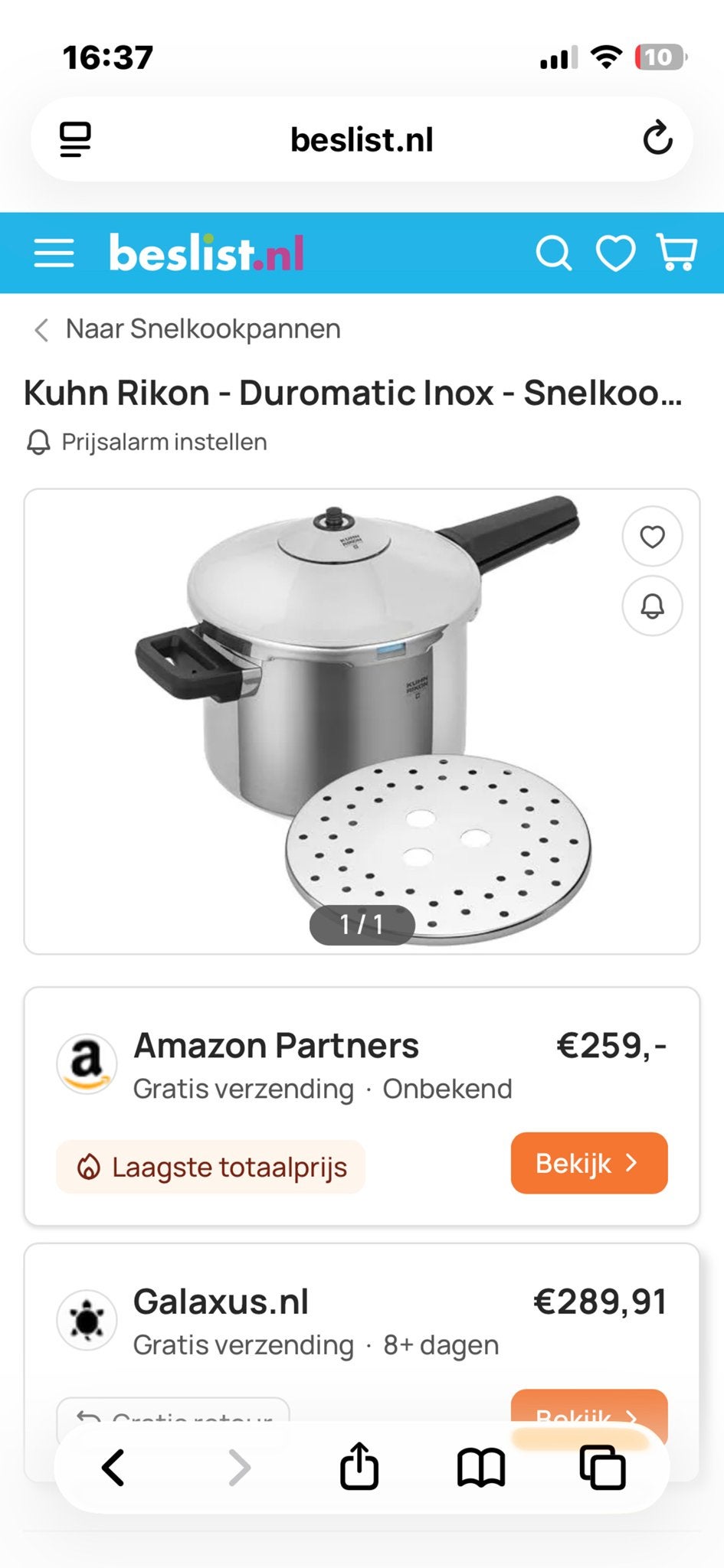 Kuhn Rikon Duromatic Inox Snelkookpan - 5.0L, Snelkookpan, Met deksel, Nieuw, Ophalen of Verzenden
