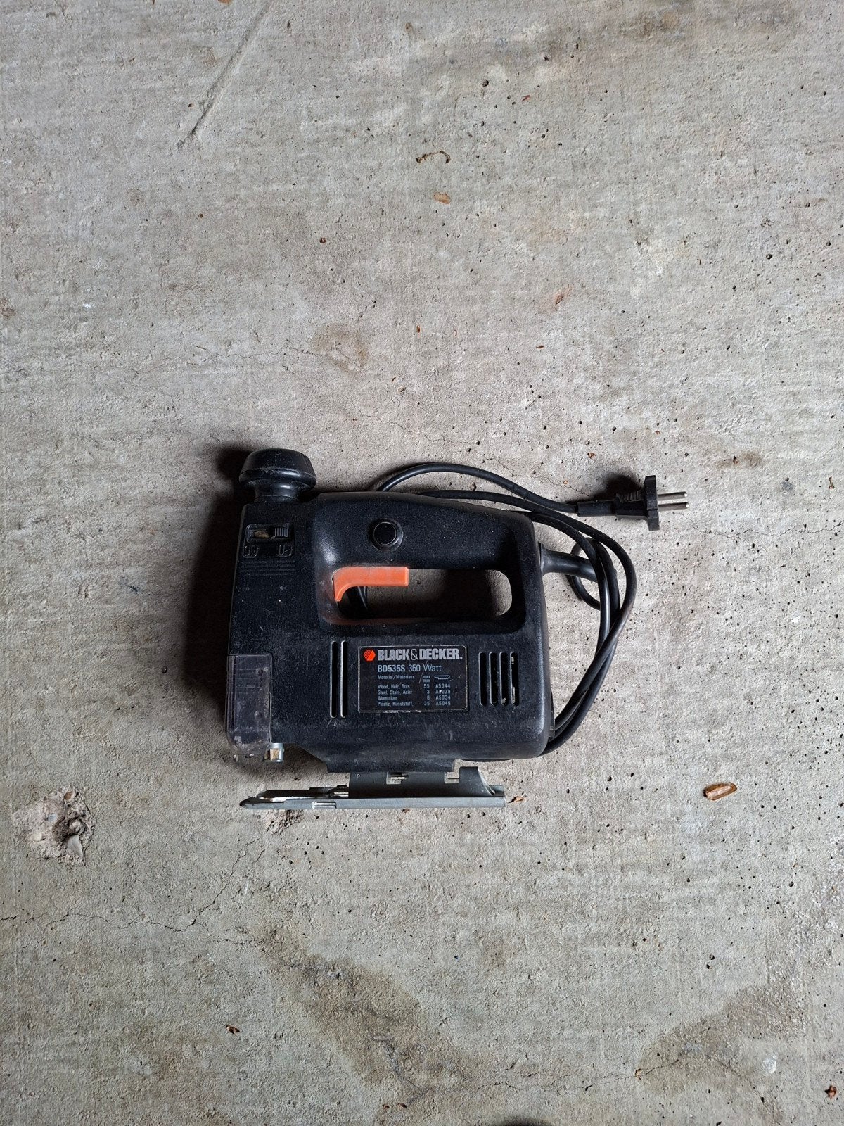 Black & Decker Decoupeerzaag BD635S 350 Watt, Ophalen, Minder dan 30 mm, Gebruikt, Decoupeerzaag