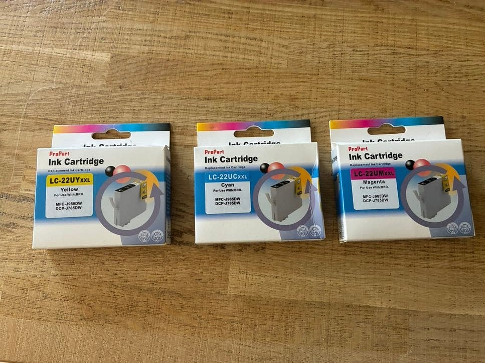 ProPart Inktcartridges LC-22UXXL Cyan, Magenta, Geel), Ophalen of Verzenden, Nieuw, Cartridge
