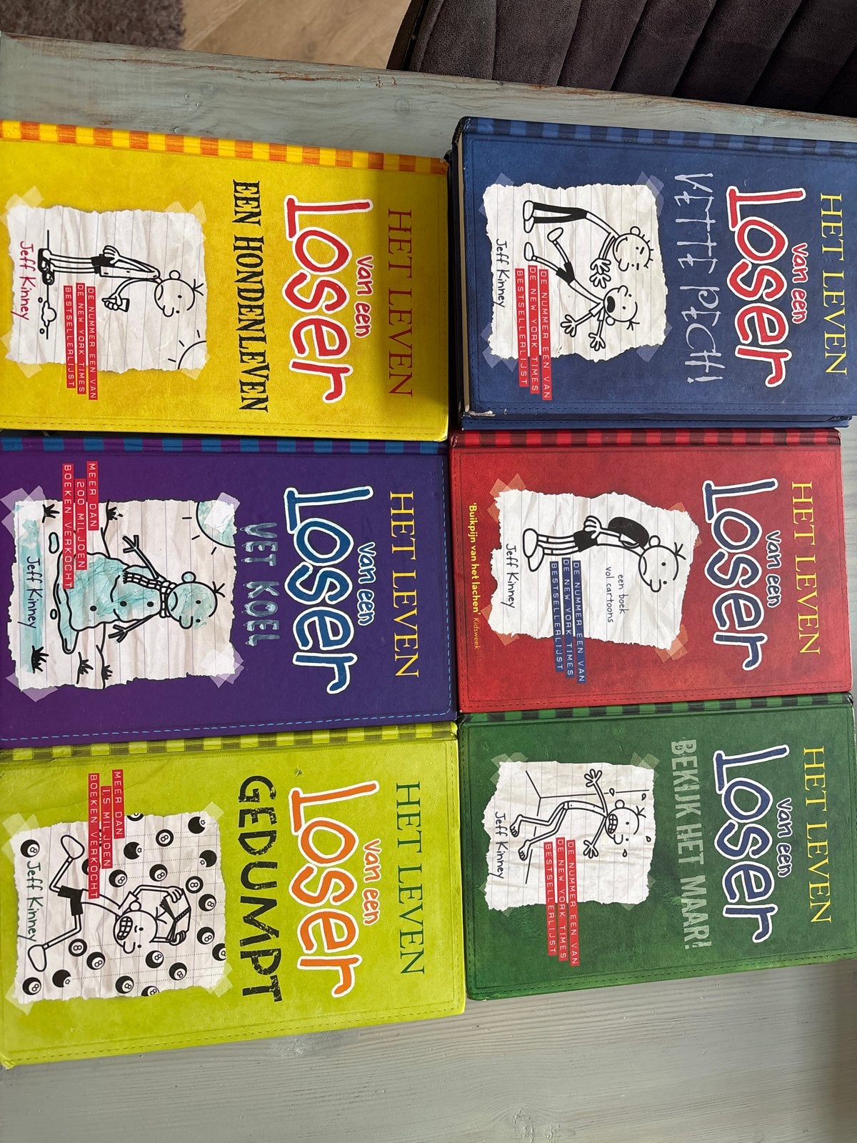 6 boeken Het leven van een Loser - Jeff Kinney, Ophalen, Gelezen, Fictie algemeen