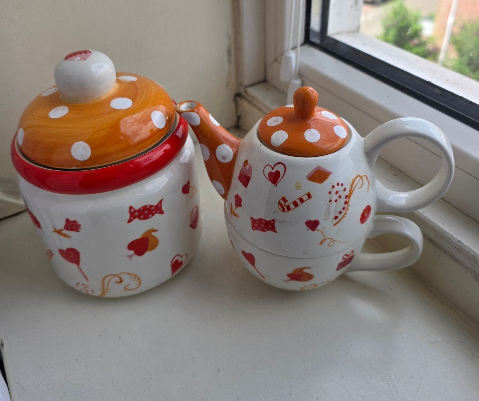 Jamin thee servies en voorraad pot, Ophalen of Verzenden, Overige stijlen, Overige typen