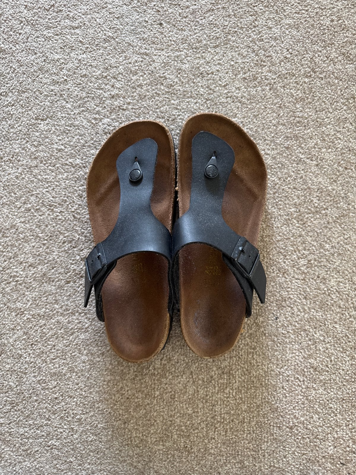 Birkenstock teenslippers - Zwart/Bruin, Kleding | Heren, Schoenen, Ophalen of Verzenden, Gedragen, Zwart