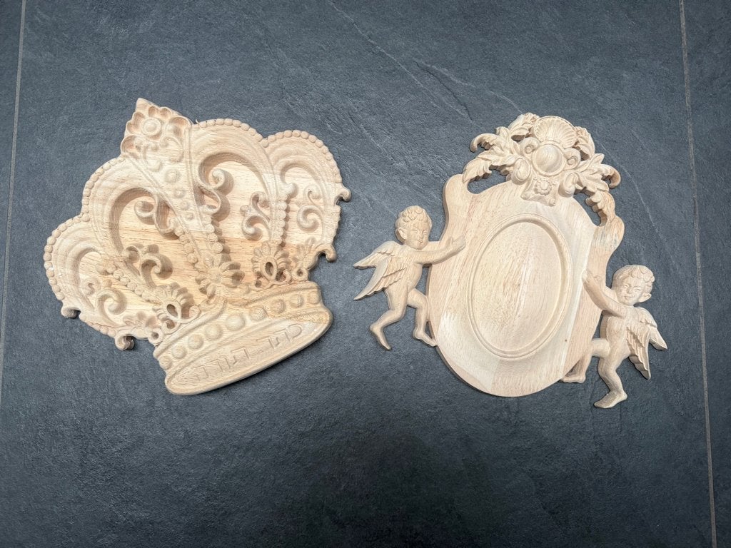 Brocant houtsnijwerk ornament applique console kroon engel, Huis en Inrichting, Brocante, Nieuw, Ophalen of Verzenden, https://verburgtvintage.nl/#contact