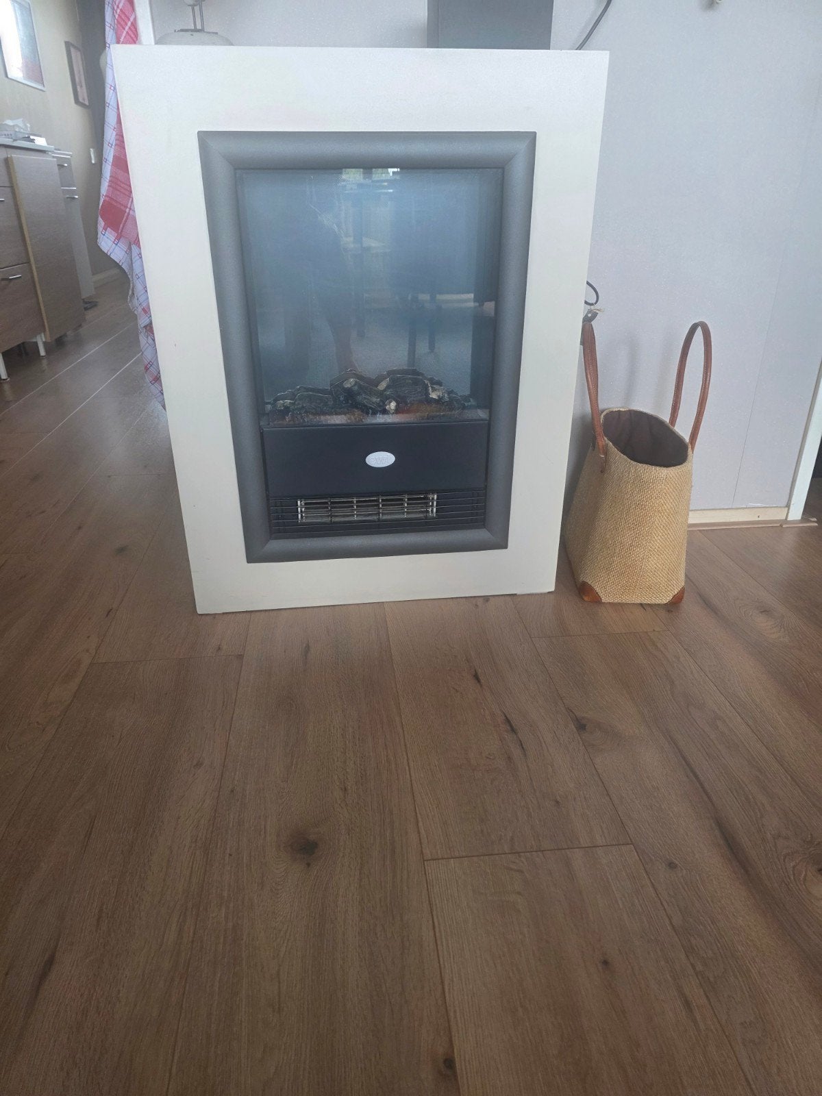 Sfeerhaard - Zeer licht grijs/antraciet - 67x25x86 cm, Huis en Inrichting, Haarden, Ophalen