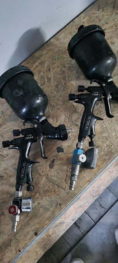 HVLP Spuitpistool Set - 2 Stuks, Ophalen, Gebruikt, Verfspuit of Verfpomp