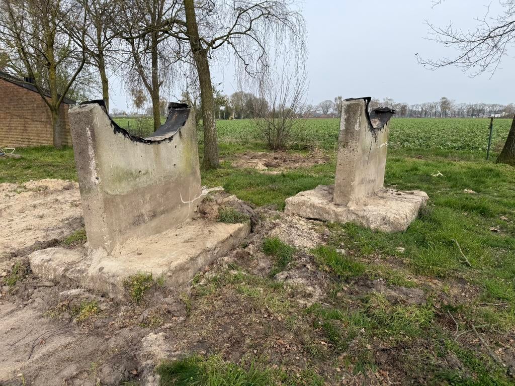 Betonwanden/ beton zuilen tank (gastank), Ophalen