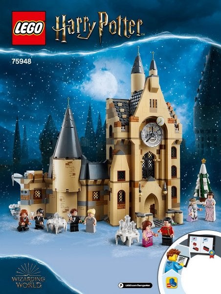 Hogwarts Clock Tower Instructie Boekje 75948-1, Gebruikt, Lego, Overige typen, Harry Potter