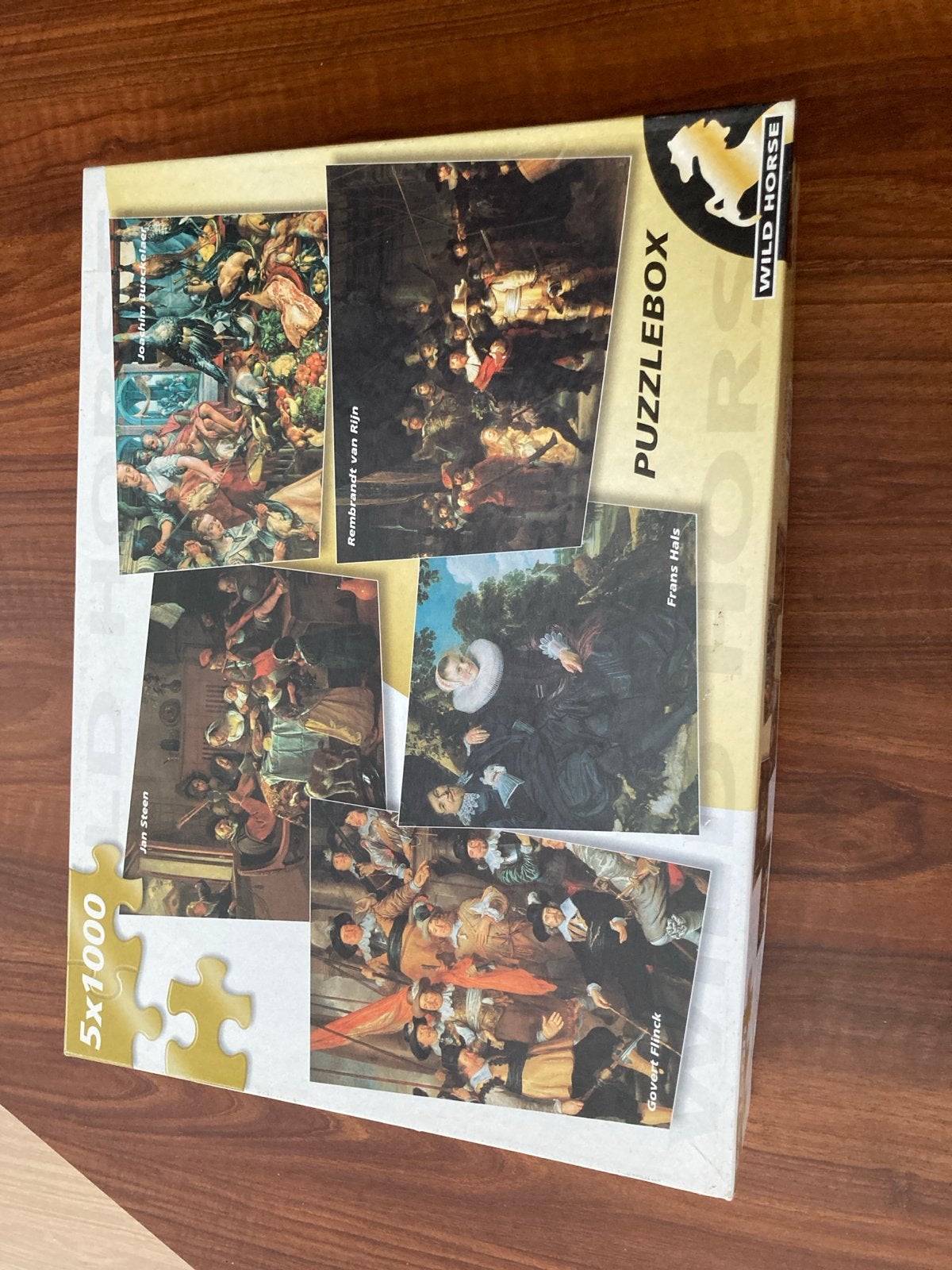 Wild Horse Puzzelbox 5x1000 stukjes Hollandse Meesters, Ophalen of Verzenden, 500 t/m 1500 stukjes, Zo goed als nieuw, Legpuzzel