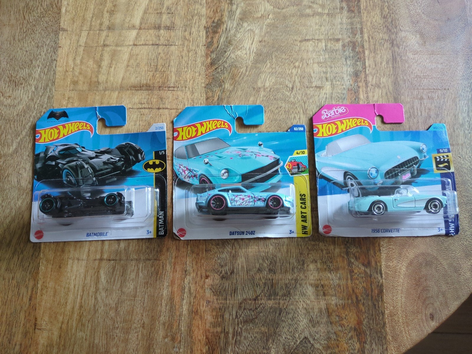 Hot Wheels Barbie Corvette, Datsun 240Z, Batmobile (3 stuks), Ophalen of Verzenden, Nieuw