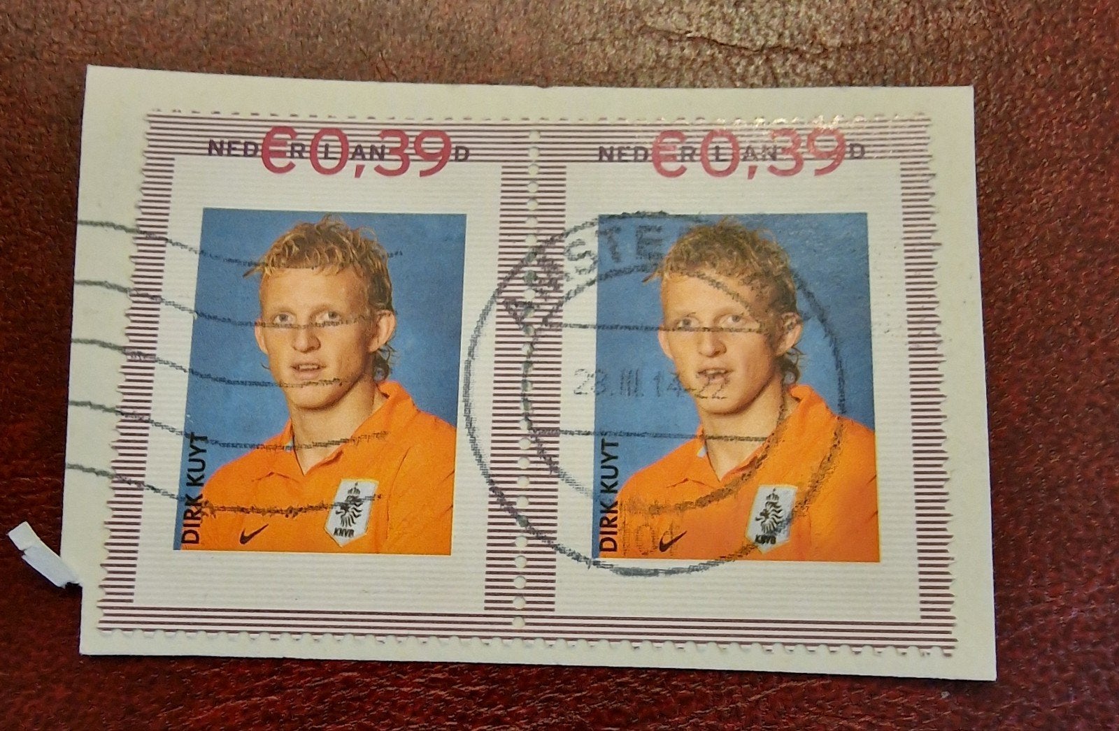 kv789 paartje persoonlijke postzegel Dirk Kuyt - Gestempeld, Postzegels en Munten, Ophalen of Verzenden, Na 1940, Gestempeld