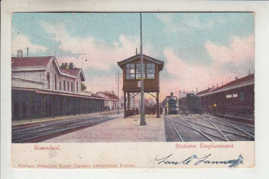 Rosendaal - Roosendaal, Station, Verzamelen, Ansichtkaarten | Nederland, Ophalen of Verzenden, Voor 1920, Gelopen, Noord-Brabant