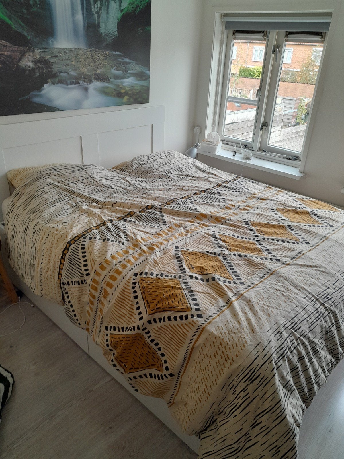 Wit ikea bed Brimnes 160x200cm met 4 lades, Huis en Inrichting, Ophalen, Wit, Tweepersoons, 160 cm
